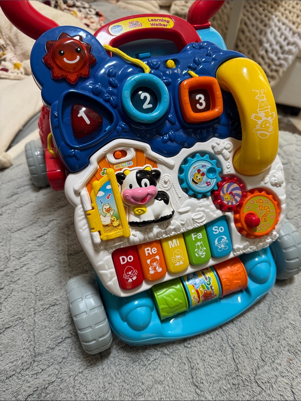 Interactive Musical Learning Walker - Blue/Yellow/White - Kids Toys